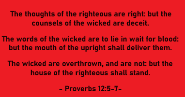 proverbs 12: 5-7